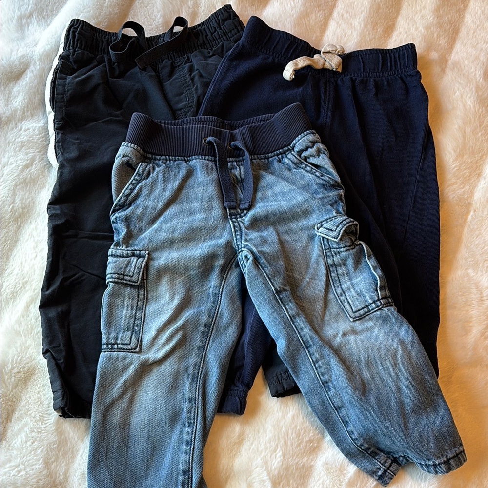 Stylish Kids Denim and Jogger Pants Set